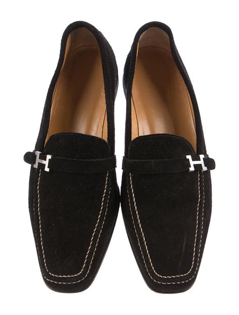 hermes suede loafers.